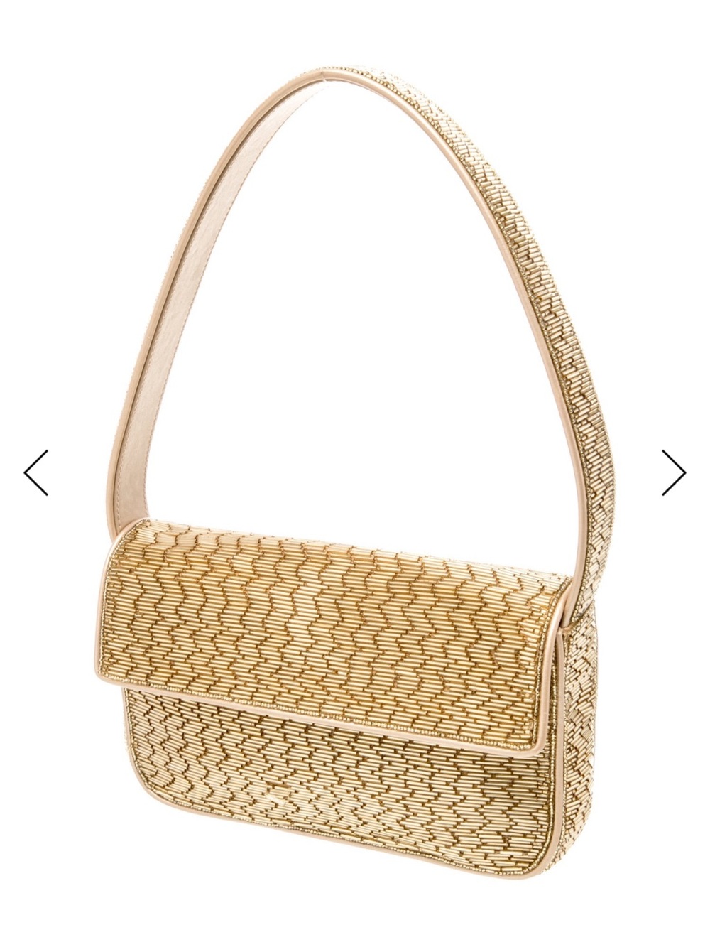 STAUD Tommy Beaded Bag Gold - Picture 3 of 6
